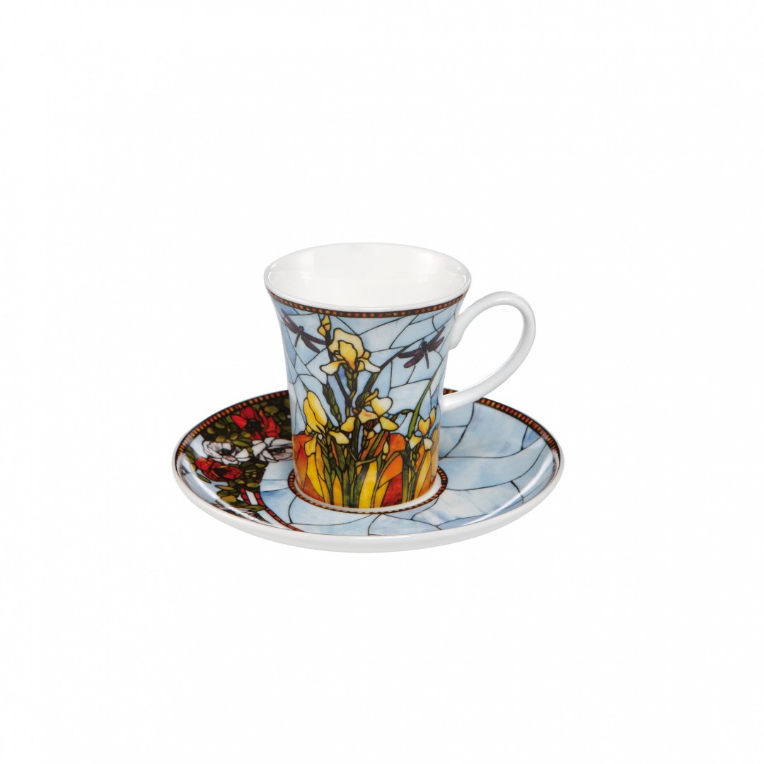 Чашка кофейная с блюдцем Tiffany Iris