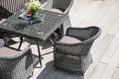 "Равенна" плетеное кресло из искусственного ротанга, цвет графит