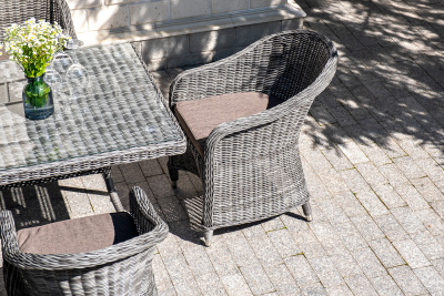 "Равенна" плетеное кресло из искусственного ротанга, цвет графит