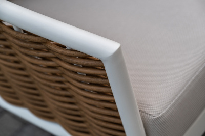 "Тоскана" лаунж-зона из искусственного ротанга, цвет соломенный